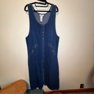 Vintage Denim Button-Down Dress